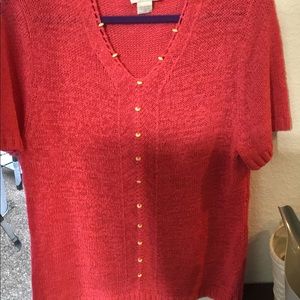 PLUS SIZE Coral Sweater.